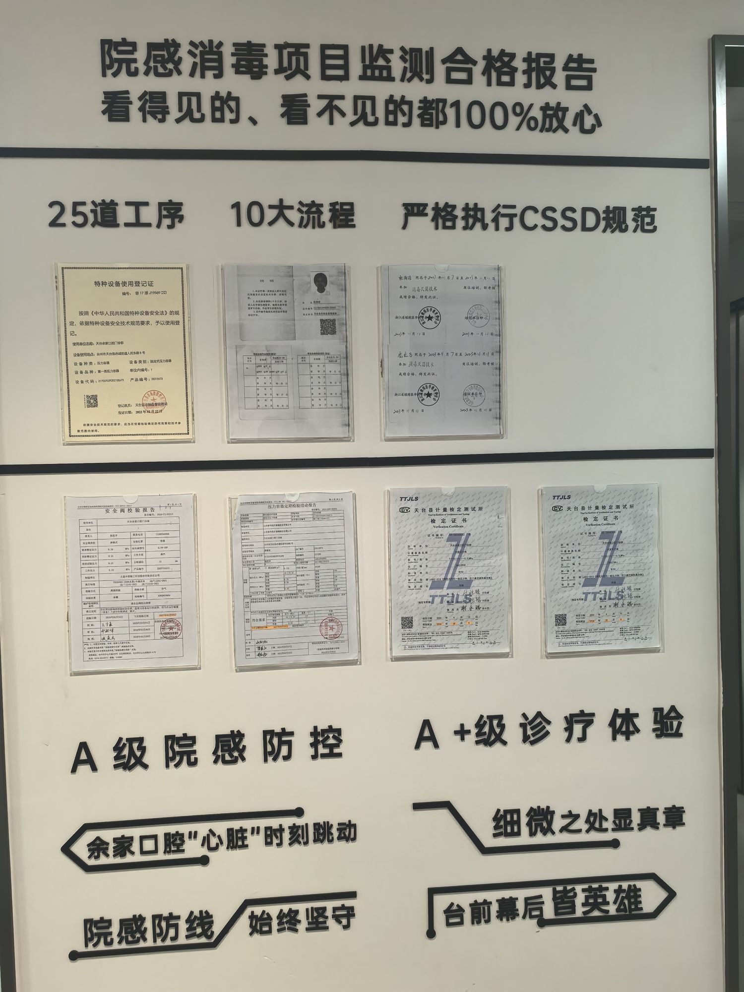 院感消毒监测公示墙